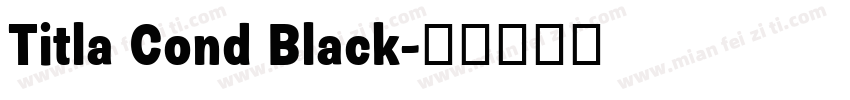 Titla Cond Black字体转换